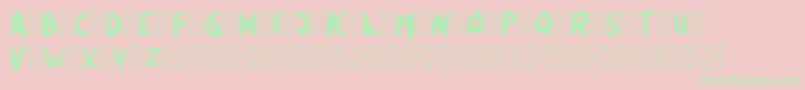 Rikabrush Font – Green Fonts on Pink Background