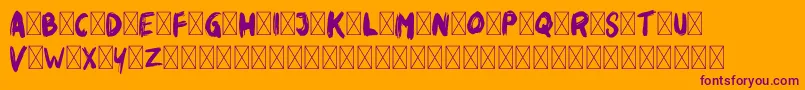 Rikabrush Font – Purple Fonts on Orange Background