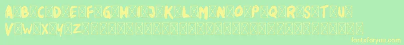 Rikabrush Font – Yellow Fonts on Green Background