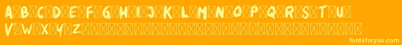 Rikabrush Font – Yellow Fonts on Orange Background