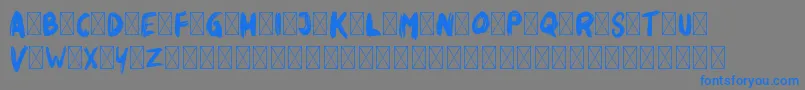 Czcionka Rikabrush – niebieskie czcionki na szarym tle