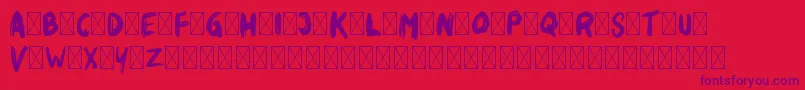 Rikabrush-fontti – violetit fontit punaisella taustalla