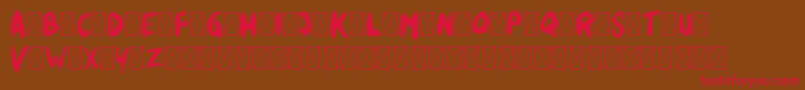 Rikabrush Font – Red Fonts on Brown Background