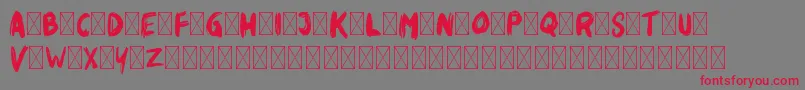 Rikabrush Font – Red Fonts on Gray Background