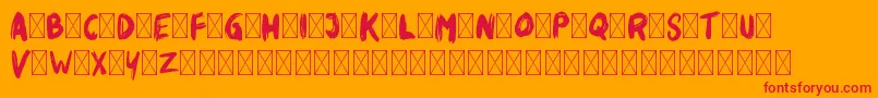 Rikabrush Font – Red Fonts on Orange Background