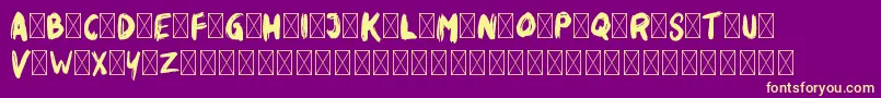 Rikabrush Font – Yellow Fonts on Purple Background