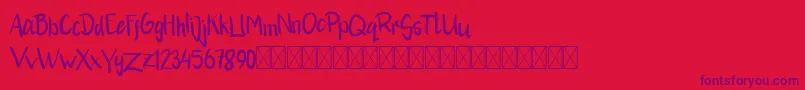 RikhalFancy Font – Purple Fonts on Red Background