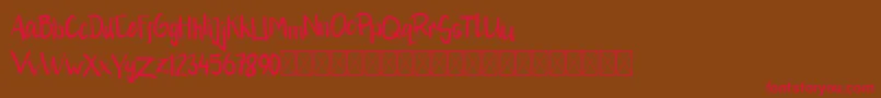 RikhalFancy Font – Red Fonts on Brown Background