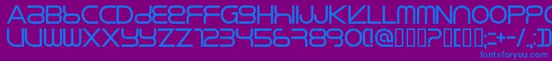 RIKOS   -fontti – siniset fontit violetilla taustalla
