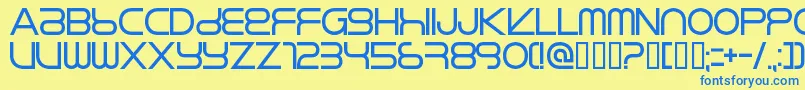Czcionka RIKOS    – niebieskie czcionki na żółtym tle