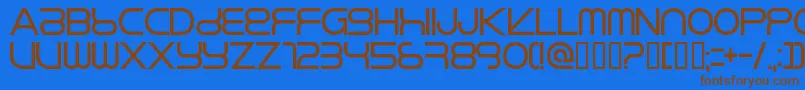 RIKOS    Font – Brown Fonts on Blue Background