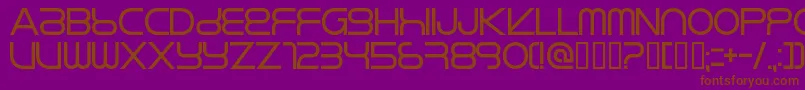 RIKOS   -fontti – ruskeat fontit violetilla taustalla