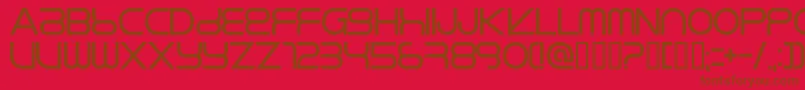 RIKOS   -fontti – ruskeat fontit punaisella taustalla
