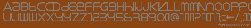 RIKOS   -Schriftart – Graue Schriften auf braunem Hintergrund