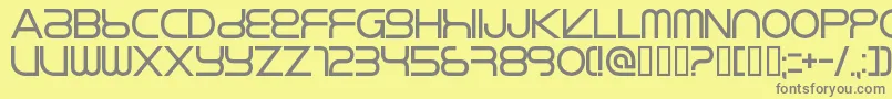 RIKOS   -Schriftart – Graue Schriften auf gelbem Hintergrund