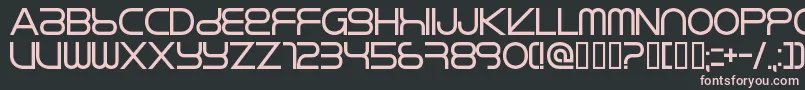RIKOS   -fontti – vaaleanpunaiset fontit mustalla taustalla