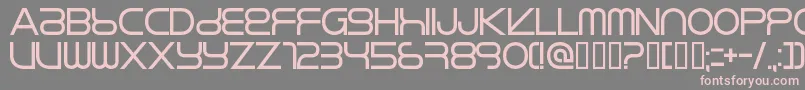 RIKOS   -fontti – vaaleanpunaiset fontit harmaalla taustalla