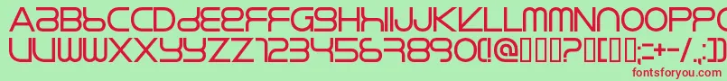 RIKOS   -fontti – punaiset fontit vihreällä taustalla