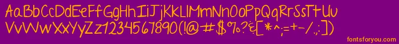 Ayearwithoutrain Font – Orange Fonts on Purple Background