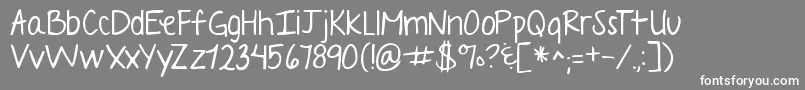 Ayearwithoutrain Font – White Fonts on Gray Background