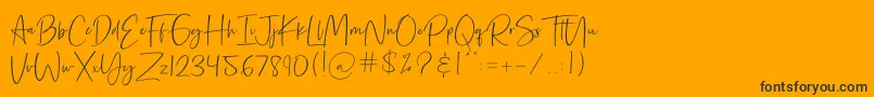 Rilistered Font – Black Fonts on Orange Background