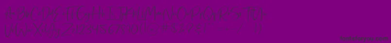 Rilistered Font – Black Fonts on Purple Background