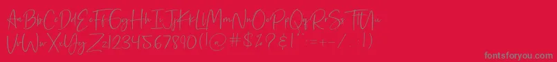 Rilistered Font – Gray Fonts on Red Background