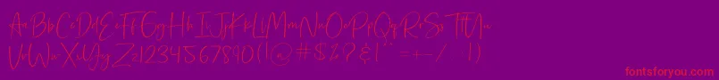 Rilistered Font – Red Fonts on Purple Background