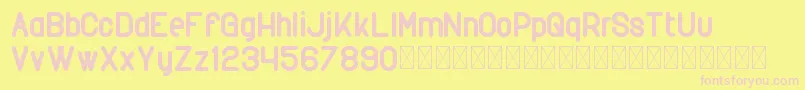 Rimini PersonalUse Font – Pink Fonts on Yellow Background