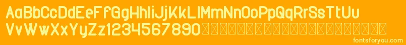 Rimini PersonalUse Font – Yellow Fonts on Orange Background