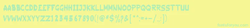 Шрифт RINDAYA – зелёные шрифты на жёлтом фоне