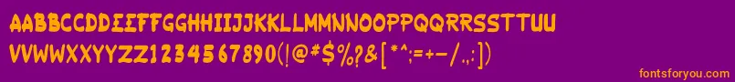 RINDAYA Font – Orange Fonts on Purple Background