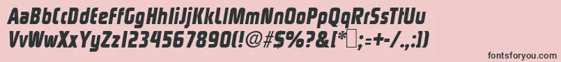 Rinehart Bold Oblique Font – Black Fonts on Pink Background