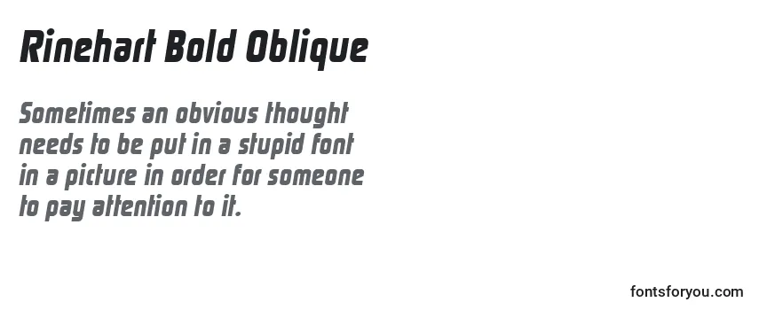 Rinehart Bold Oblique フォントのレビュー