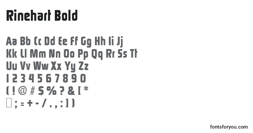 Schriftart Rinehart Bold – Alphabet, Zahlen, spezielle Symbole