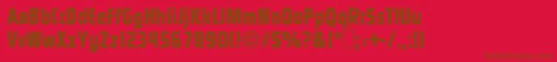 Rinehart Bold Font – Brown Fonts on Red Background