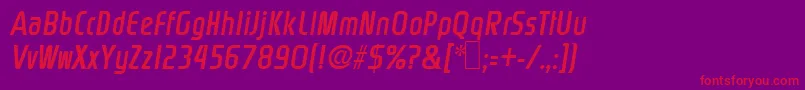 Rinehart Oblique Font – Red Fonts on Purple Background