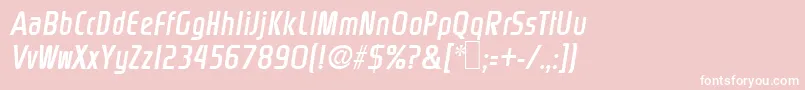 Rinehart Oblique Font – White Fonts on Pink Background