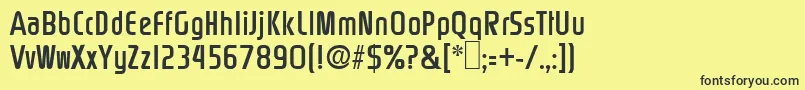 Rinehart-fontti – mustat fontit keltaisella taustalla