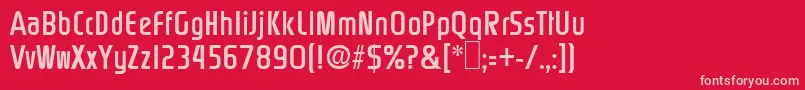 Rinehart Font – Pink Fonts on Red Background