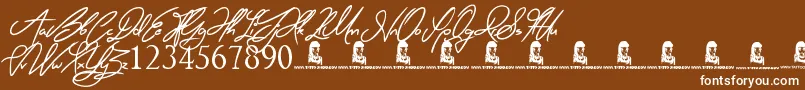 Ring Master Font – White Fonts on Brown Background