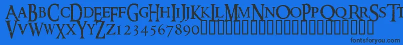 RINGM    Font – Black Fonts on Blue Background