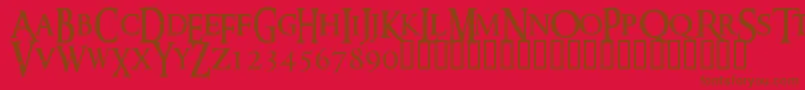 More about RINGM Font RINGM Font – Brown Fonts on Red Background
