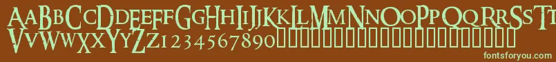 RINGM    Font – Green Fonts on Brown Background