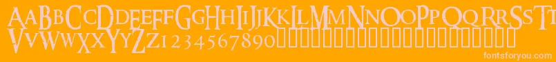 RINGM    Font – Pink Fonts on Orange Background