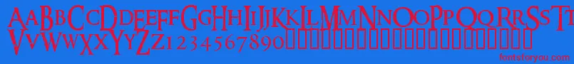 RINGM    Font – Red Fonts on Blue Background