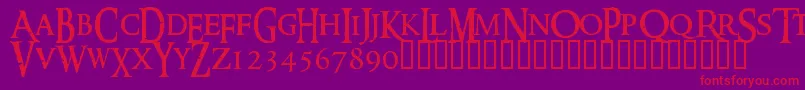 RINGM    Font – Red Fonts on Purple Background