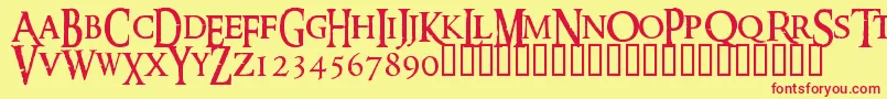 RINGM    Font – Red Fonts on Yellow Background