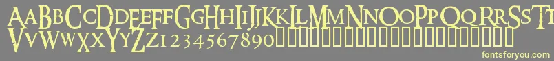 RINGM    Font – Yellow Fonts on Gray Background