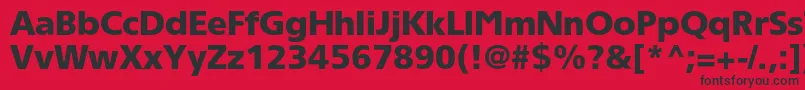 Tornadoblackc Font – Black Fonts on Red Background